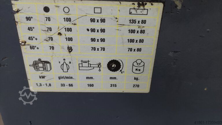 Cirkelzaagmachine voor metaal METALLKRAFT MKS 315 V