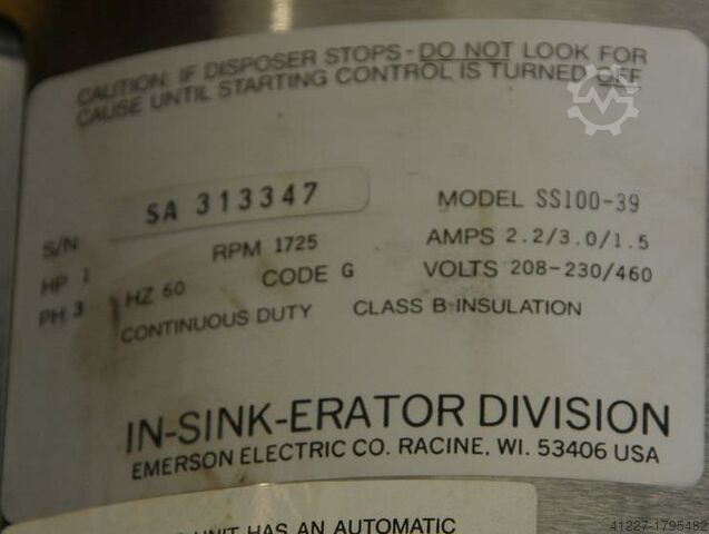 απορριμματοφάγος κουζίνας / μηχάνημα απόρριψης οργανικών αποβλήτων κουζίνας In-Sink SS-100