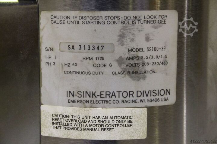 απορριμματοφάγος κουζίνας / μηχάνημα απόρριψης οργανικών αποβλήτων κουζίνας In-Sink SS-100