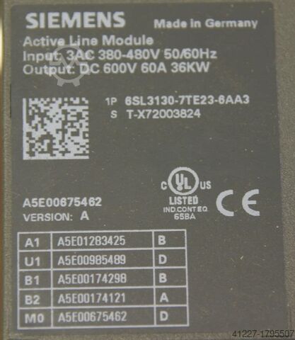 Aktivt linjemodul Siemens 6SL3130-7TE23-6AA3
