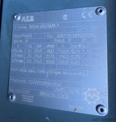 Skruvkompressor GA75VSD Atlas Copco GA75VSD