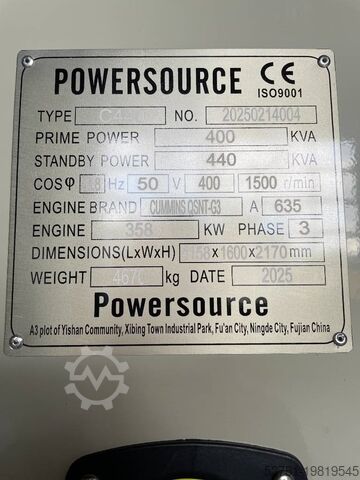 Generator set Cummins QSNT-G3 - 440 kVA Generator - DPX-19844