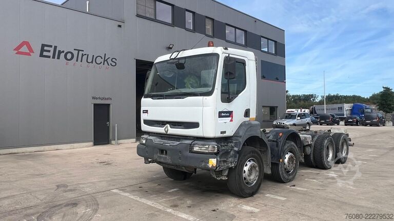 Fahrgestell mit Fahrerhaus Renault KERAX 370 DCI (LAMES / GRAND PONT / BIG AXLE / ...
