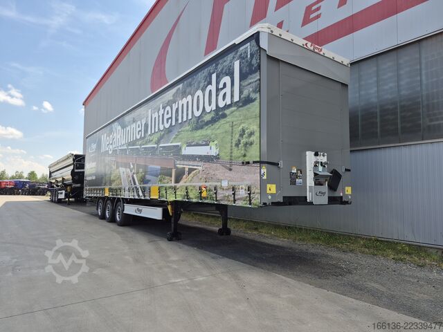 Semi-remorque bâchée FLIEGL 3-Achs Mega Gardine Bahnverladbar
