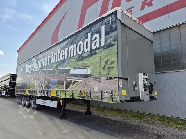 Semi-remorque bâchée FLIEGL 3-Achs Mega Gardine Bahnverladbar