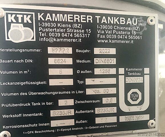 Depósito de gasóleo de calefacción Kammerer 6642/2