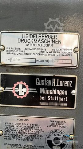 1 farve ark-fodret offsettryk Heidelberg SORM