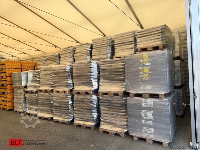Modulaire plank ca. 8,06 lfm. Fachbodenregale META Clip, H: 250 cm , T: 40 cm , 100 kg pro Ebene