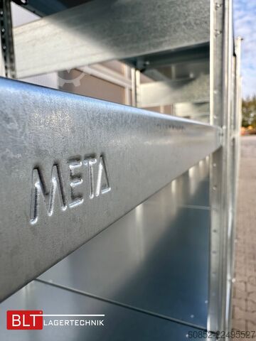 Modulaire plank ca. 60,06 lfm. Fachbodenregale META H: 200 cm , T: 40 cm , 150 kg pro Ebene