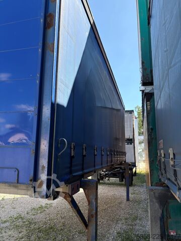 Swap body with flatbed & tarp Wecon Wechselbrücke Verzinkt Edscha + Gardine
