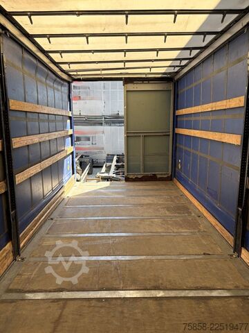 Swap body with flatbed & tarp Wecon Wechselbrücke Verzinkt Edscha + Gardine