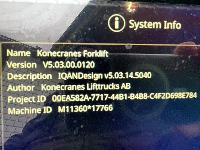 Taş istifleme ataçmanlı forklift Konecranes SMV 12-1200 C