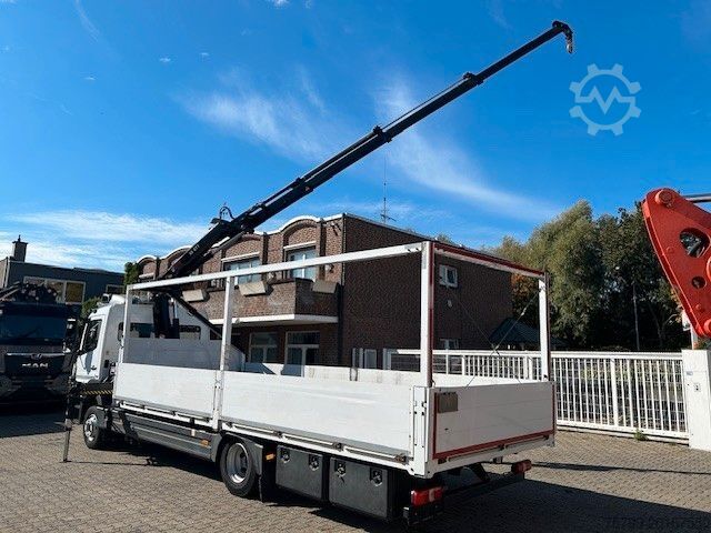 Vrachtauto met open laadbak MERCEDES-BENZ 1221 Pritsche + HIAB XS077 ES 3 - 4x2 weiß