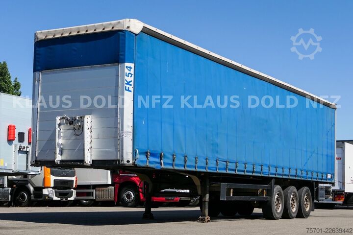 Öppen semitrailer med kapell SCHMITZ CARGOBULL S01 Pritsche Plane 96m³ Liftachse SAF-Achsen