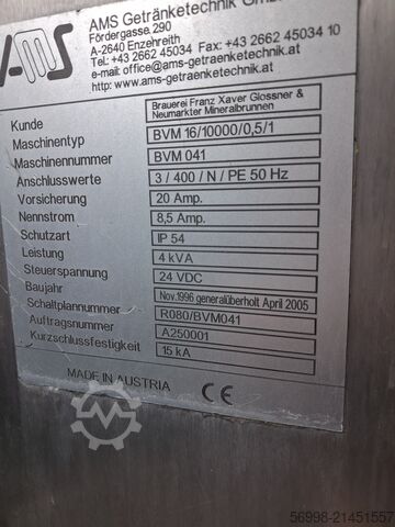 Içecek üretim makinesi AMS Bügelverschliesser