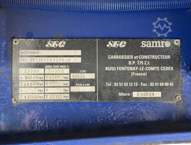 Kühlauflieger SAMRO ISO BOX THERMO KING ONLY 846 ENGINE HOURS STEERI