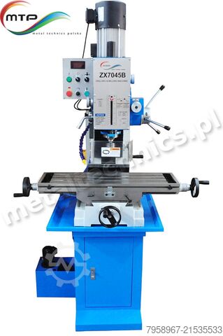 Drilling and Milling Machine ZX7045B Var Metal Technics Polska WIERTARKO-FREZARKA MTP ZX7045B