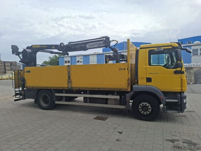 Autocarro con cassone fisso MAN TG-M 18.290 4x2 BL Pritsche Heckkran 3xhydr.Ausc