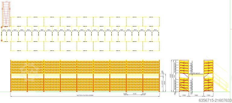 Διώροφη σύστημα διάτρεξης ραφιών με χωρητικότητα 1500 SKU NEDCON 