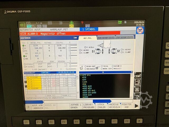 2012 Okuma MULTUS B300 II dreje-fræsecenter Okuma MULTUS B300 II