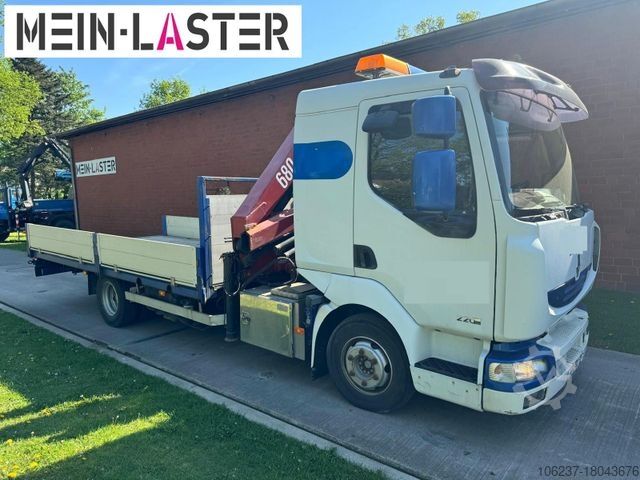 Lastbilsmonterad kran RENAULT Midlum 220 HMF 683 K4 15m-400 Kg Funk Seilwinde