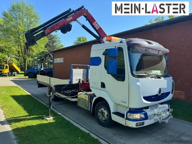 Lastbilsmonterad kran RENAULT Midlum 220 HMF 683 K4 15m-400 Kg Funk Seilwinde