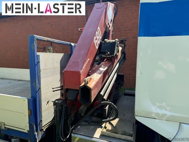 Lastbilsmonterad kran RENAULT Midlum 220 HMF 683 K4 15m-400 Kg Funk Seilwinde