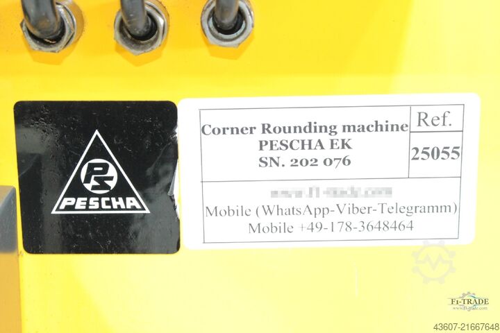 Elektrische hoekenafrondmachine Pescha Round Corner Machine 