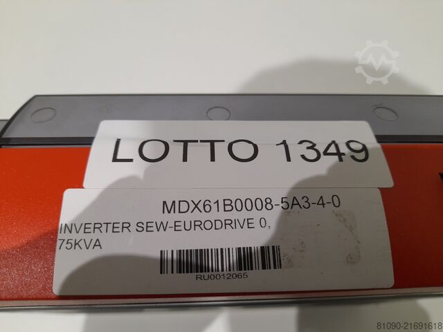 SEW-EURODRIVE inverter 0.75 KVA SEW-EURODRIVE MDX61B0008-5A3-4-00