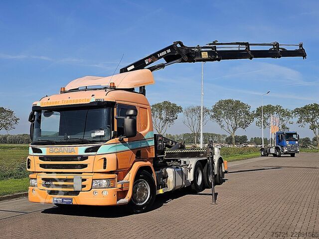 Containertransport (haakarmsysteem) SCANIA P450 8X4*6 HIAB 188-E3