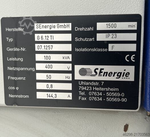 Blokverwarmingskrachtcentrale (BHKW) SEnergie GmbH G6.12TI