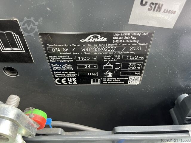 Stivuitor cu stivuitor stand-on Linde D14SP