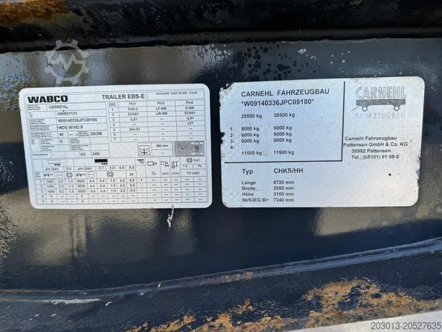 Sklopný návěs CARNEHL CHKS/HH Kipperauflieger THERMO