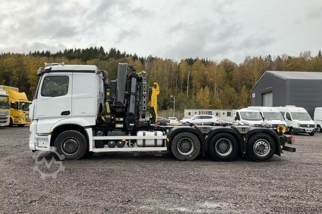 Γερανός τοποθετημένος σε φορτηγό MERCEDES-BENZ Arocs 3253 8x4 Abrollkipper Kran Palfinger 37002