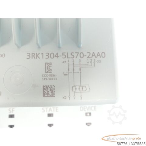 Siemens Komponente Siemens 3RK1304-5LS70-2AA0 Direktstart. SN 42369-103 E-Stand 10 sDSSte/sDSte-HF