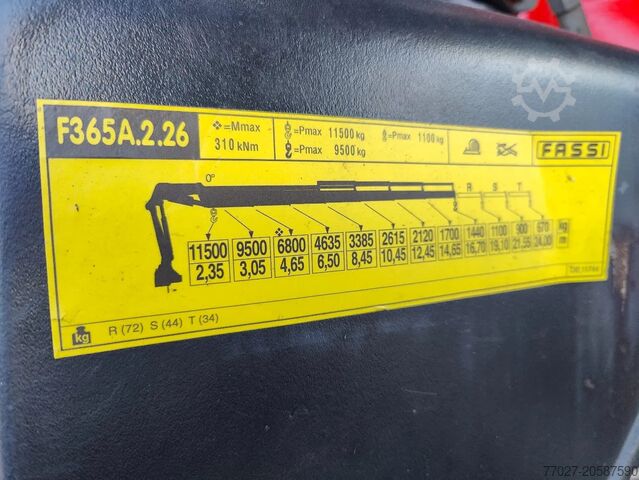 Darus billenőplatós teherautó MAN Tridem 8x4 Euro6 Kipper Kraan Fassi F365