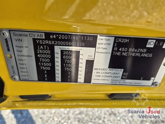 Φορτηγό πλατφόρμα με μουσαμά Scania R450B6x2NB Pritsch PL LBW !!