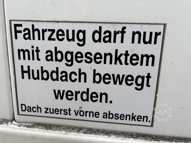 Αλλαγή αμαξώματος με πλατφόρμα & μουσαμά Krone Jumbo 7,82m 3m hoch Hubdach + Edscha
