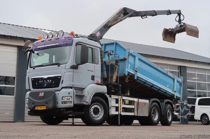 Tippbil med kran MAN TGS 26.320 6X2/ HMF 1643 Z CRANE/