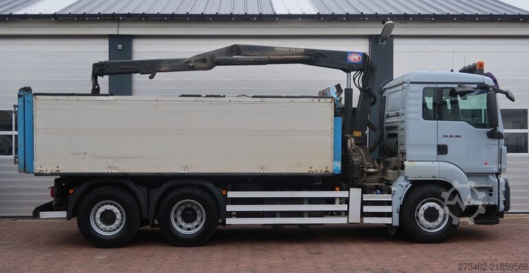 Tippbil med kran MAN TGS 26.320 6X2/ HMF 1643 Z CRANE/