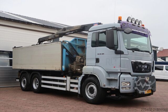 Darus billenőplatós teherautó MAN TGS 26.320 6X2-4/ HMF 1643 Z CRANE/