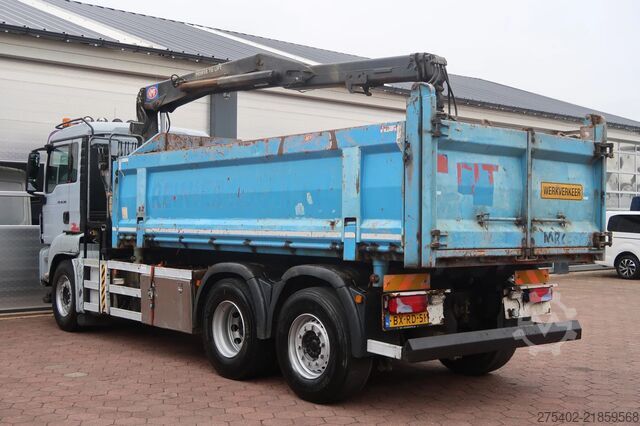 Darus billenőplatós teherautó MAN TGS 26.320 6X2-4/ HMF 1643 Z CRANE/