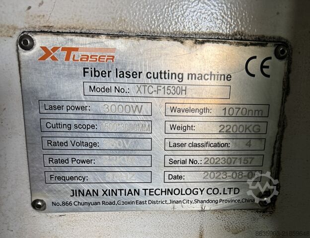 Wycinarka laserowa XT Laser XTC-F1530H