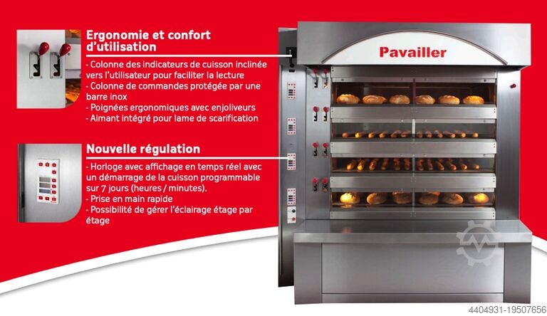 Gebruikte PAVAILLER elektrische vloeroven met 4 etages PAVAILLER 1824626