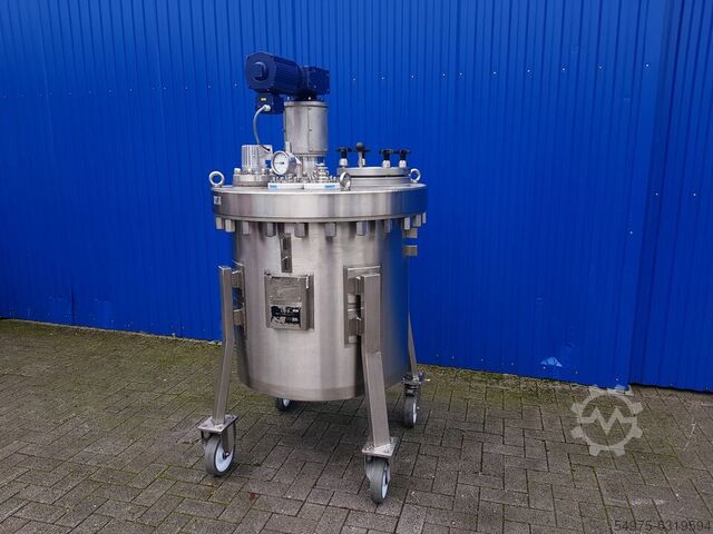 Roerwerk in roestvrij staal drukvat