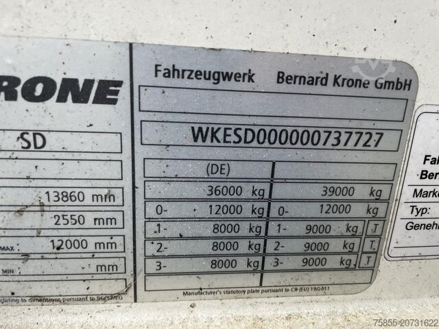 Volume transport Krone Mega Volume / BPW Axles / Discbrakes / German T...