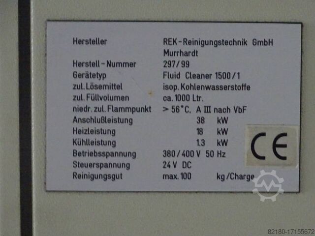 Onderdelenreinigingssysteem REK Fluid Cleaner 1500/1