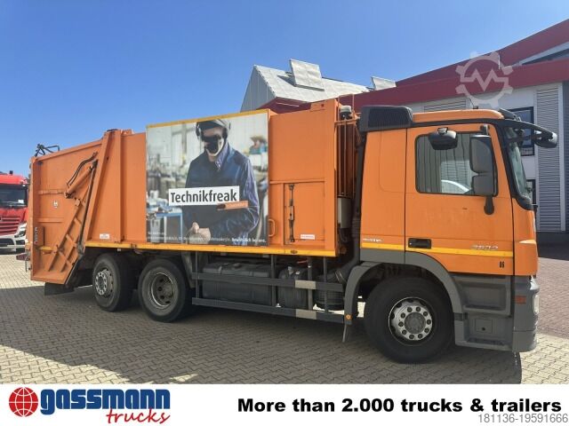 Szemetesautó Mercedes-Benz Actros 2532/41 L 6x2, EEV, Lenkachse, Haller X2C