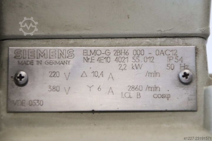 Seitenkanalverdichter 2,2 kW Siemens Elmo-G 2BH6 000-0AC12  GHDM7