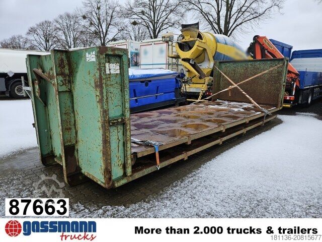 Abrollcontainer Abrollplattform mit Stirnwand